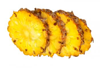 fresh slice pineapple isolated on white background 