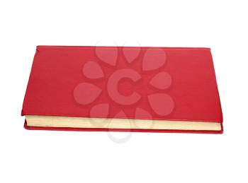 Red book isolated on white . Clean cover 