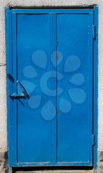 blue steel door