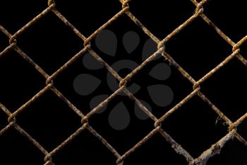 background of rusted metal mesh