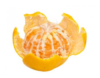 tangerine on white background