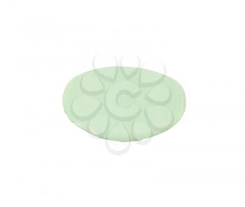 Glycerin green Soap Bar. Isolated on white background. 