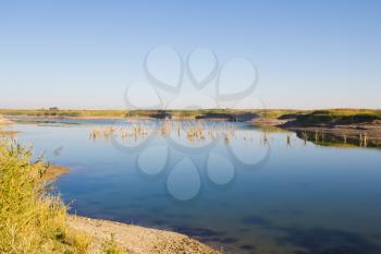 Lake in the steppes of Kazakhstan