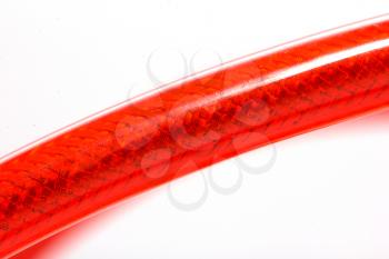 red wire on a white background. macro