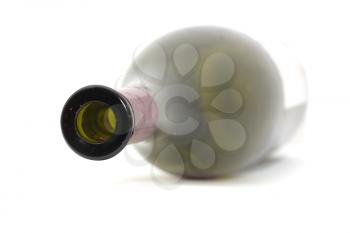 a bottle of champagne on a white background