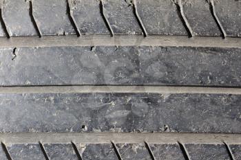 old tire tread as background