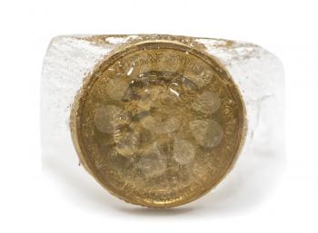 coin in the ice