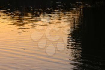 background of water on a lake at sunset
