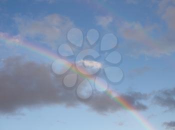 rainbow in the sky on the nature