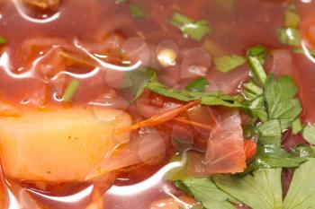 background of borscht soup