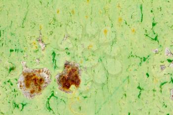abstract background of old green paint on the metal surface