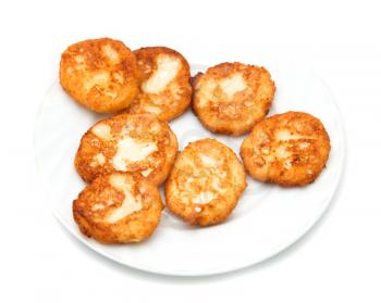 muffins in a plate on a white background