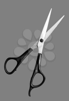 scissors on a gray background