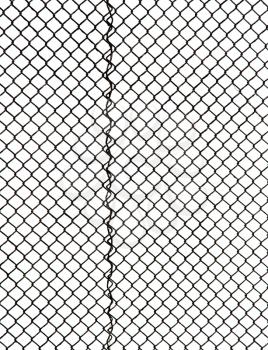 metal grid on a white background