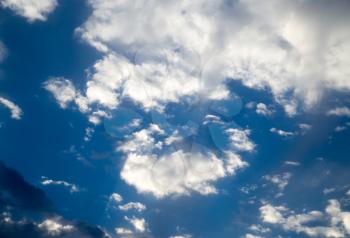 beautiful clouds in the blue sky