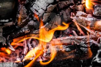 abstract background of burning coals