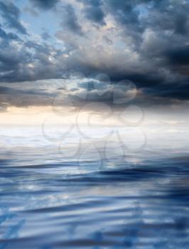 clouds with reflection on water