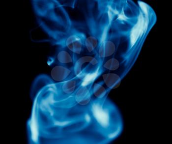 blue smoke on black background