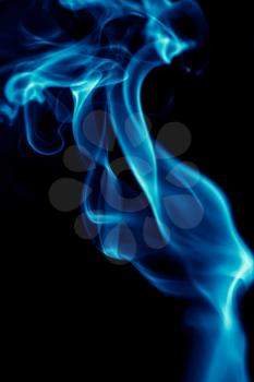 blue smoke on black background