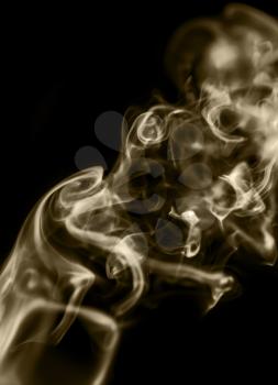 smoke on a black background