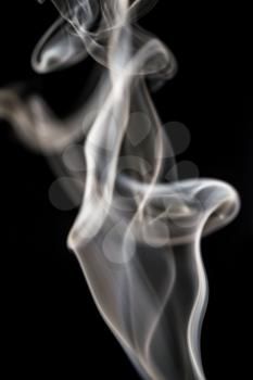 smoke on a black background