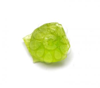 green candy on a white background. macro