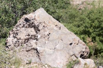 rocky slopes in the mountains