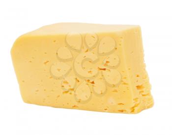 fresh cheese on white background