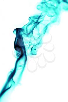 blue smoke on white background