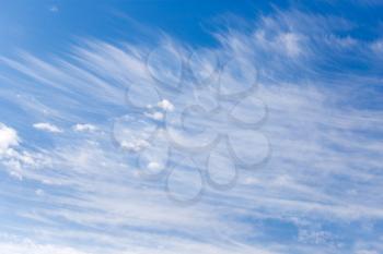 beautiful clouds in the blue sky