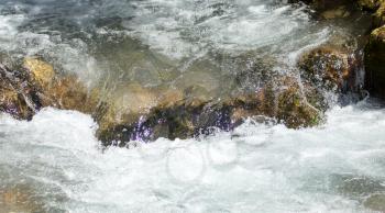 Stones in the water in a river