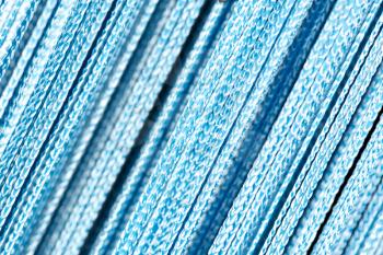 background of blue thread curtains