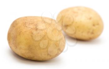 potatoes on a white background