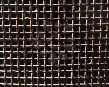 background of old rusty metal mesh