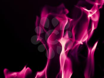 red fire flames on a black background