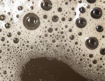 coffee foam. close-up