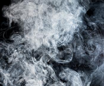 smoke on a black background