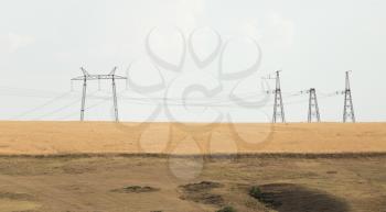 power poles in the desert
