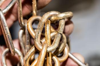 old rusty chain as a background