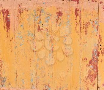 old orange painted wooden background. texture