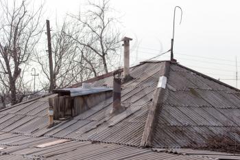 old roof as the house