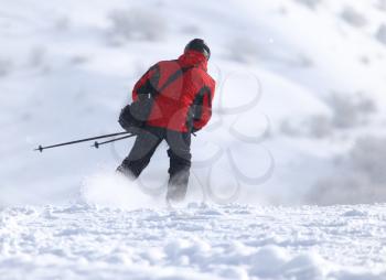 people skiing in the winter