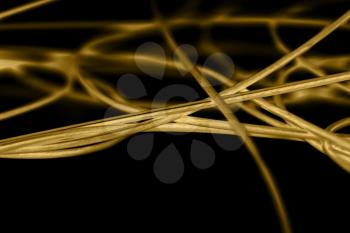 yellow cable on the black background. The inversion