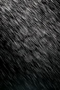 rain on a black background