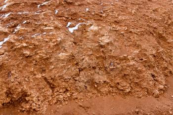 red clay at nature as background