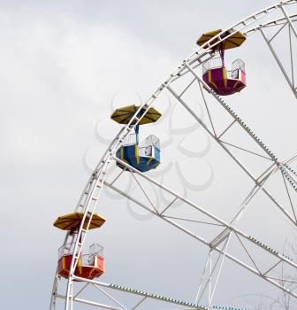 ferris wheel on sky background