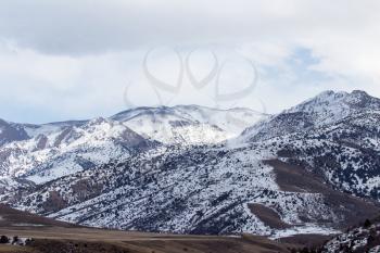 snow-capped mountains of the Tian Shan in winter