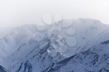 snow-capped mountains of the Tien Shan in the winter. Kazakhstan