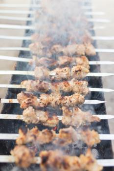 grilled skewers on the grill