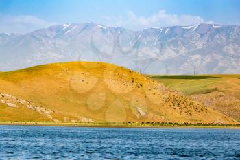 a beautiful lake in the mountains of Kazakhstan